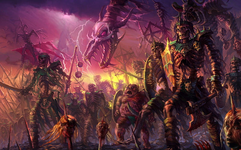 Undead Horde, undead, fantasy art, HD wallpaper