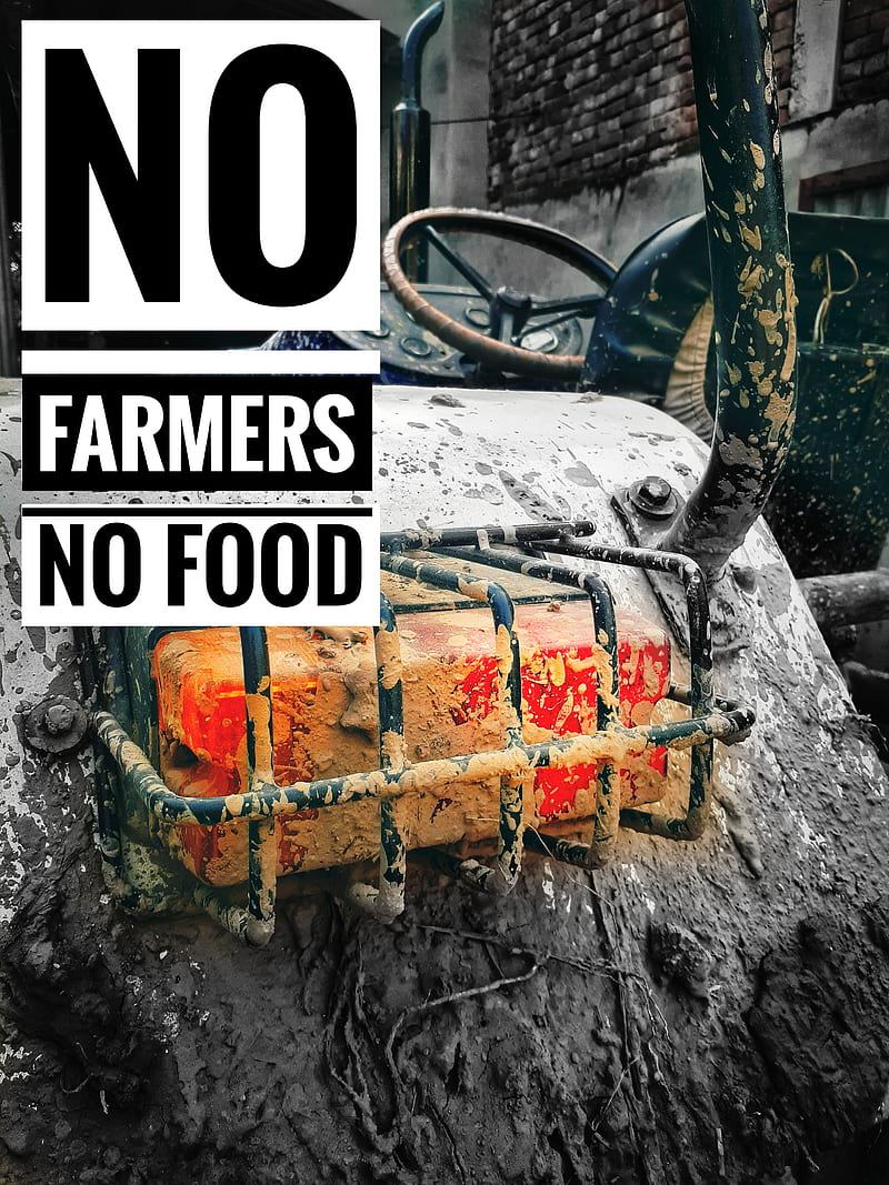 No Farmer No Food Sticker of Tractor, Farmer Protest, for Car, Bike and  Scooty, Black, 5in x 6in by Dua Vehicle Accessories : Amazon.in: Car &  Motorbike