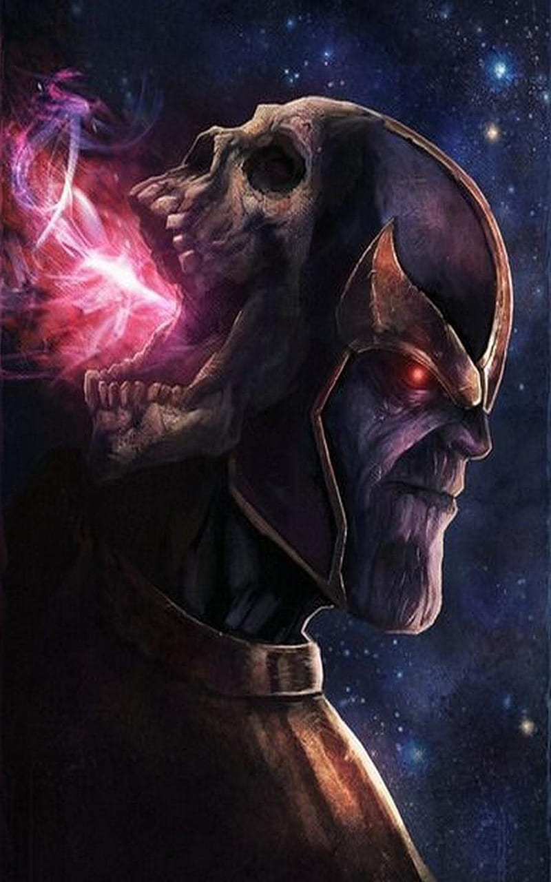 Thanos, avengers, avengers infinity war, infinity stones, mad titan, marvel, marvel comics, super villain, villain, HD phone wallpaper