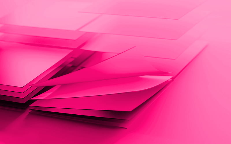 Windows 10 logo, Windows pink logo, pink background, Windows, Windows glass logo, Windows 10, creative art, HD wallpaper