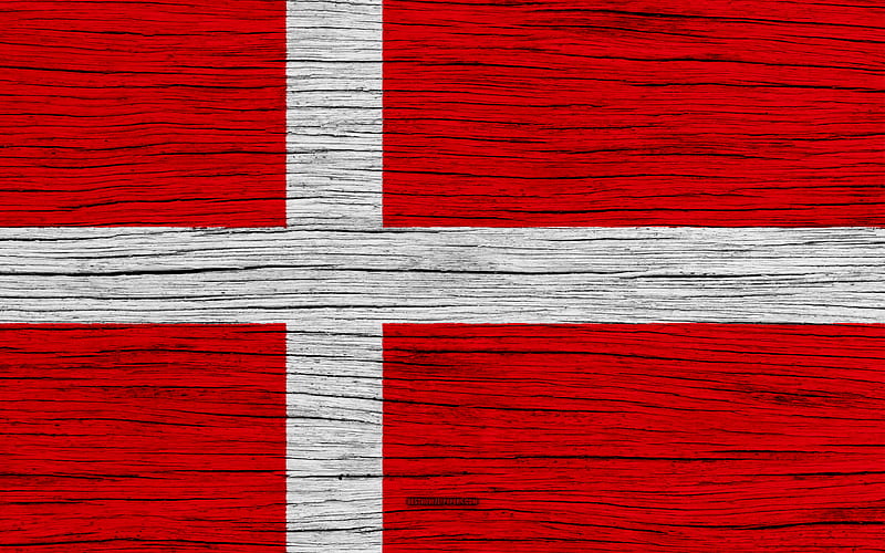 Flag of Denmark Europe, wooden texture, Danish flag, national symbols, Denmark flag, art, Denmark, HD wallpaper