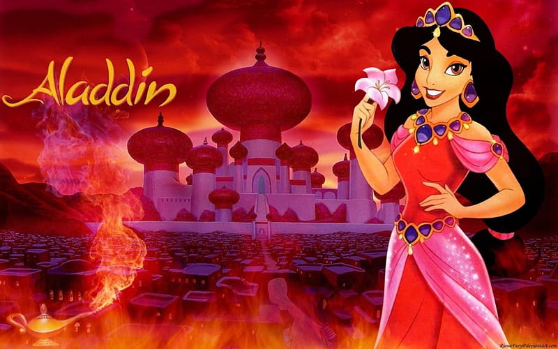 Jasmin, Aladdin, movie, animation, cartoon, princess, disney, HD wallpaper