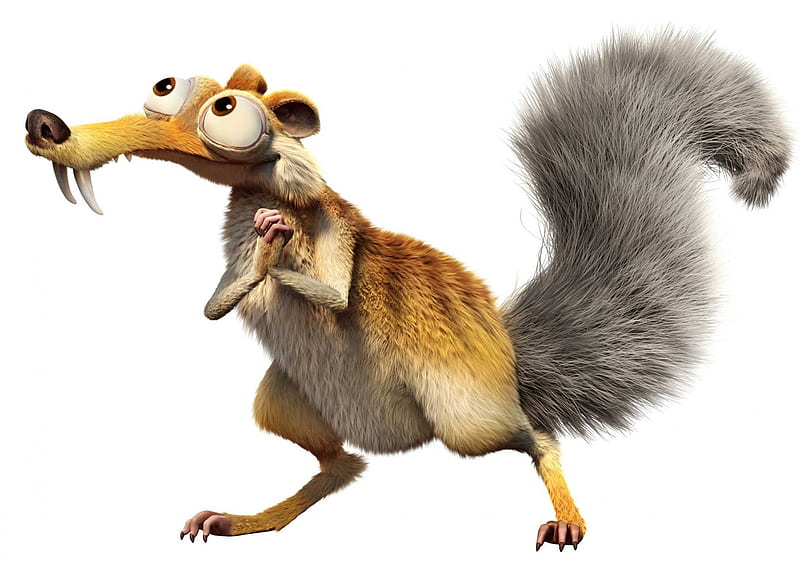 Scrat, squirrel, animation, ice age, funny, white, animal, HD wallpaper |  Peakpx