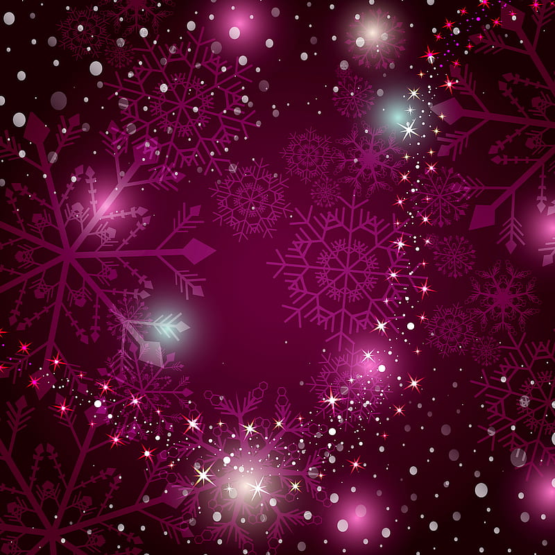 Violet snowflakes, December, Happy, Holidays, Merry Christmas, Winter, family, festive, new year, snowflake, spirit, HD phone wallpaper