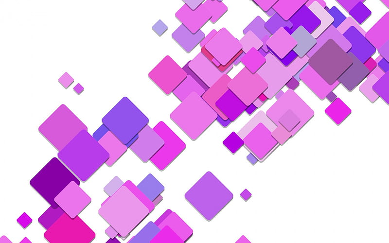 purple abstraction, rectangles, rhombuses, squares, pink abstract background, geometry, HD wallpaper