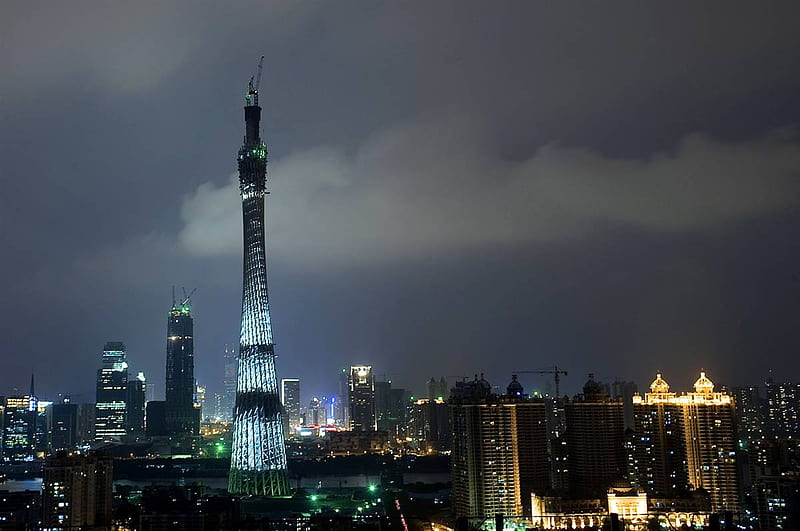 Guangzhou TV & Sightseeing Tower, places, graphy, HD wallpaper