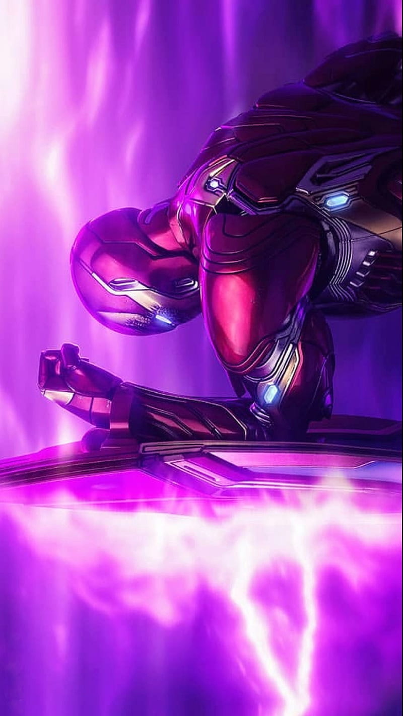 Iron Man, avengers, endgame, infinity war, marvel, onlymarvel, power stone, thanos, HD phone wallpaper