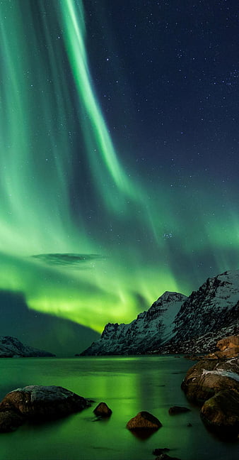 Aurora borealis, landscape, landscapes, light, lights, north, northern,  pole, HD phone wallpaper | Peakpx