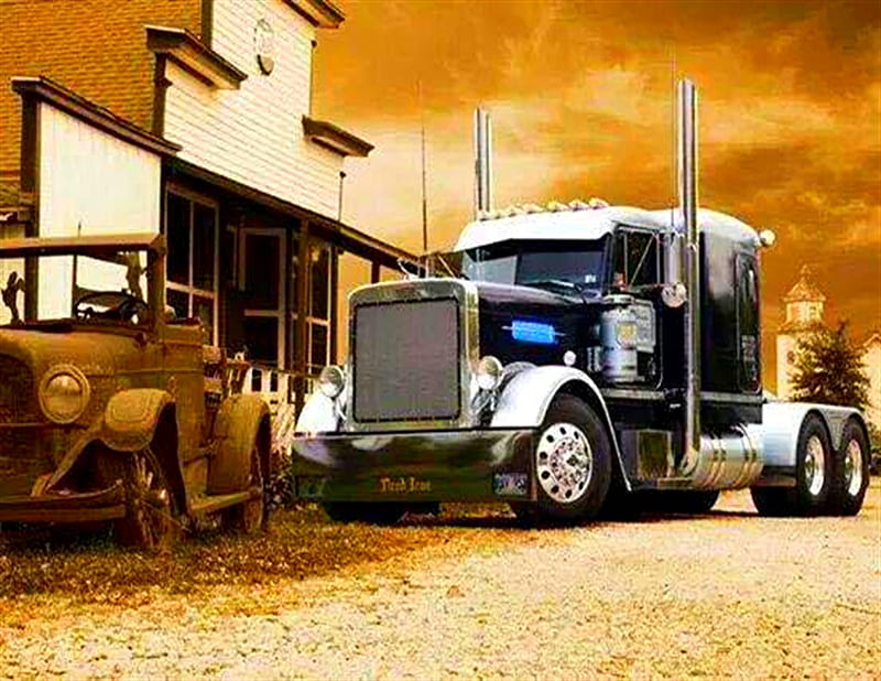 trucker, concrete cowboys, 18 wheels, semi, HD wallpaper