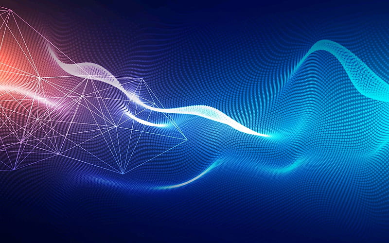 Abstract blue waves background, blue creative background, waves background,  blue neon background, HD wallpaper | Peakpx
