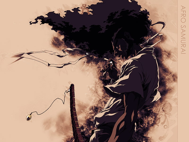 Afro Samurai, game, samurai, sword, hairs, HD wallpaper