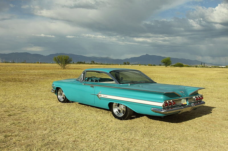 1960 Impala, Classic, GM, Bowtie, Chevy, HD wallpaper