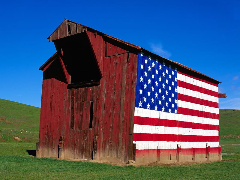 Pride, flag, barn, HD wallpaper