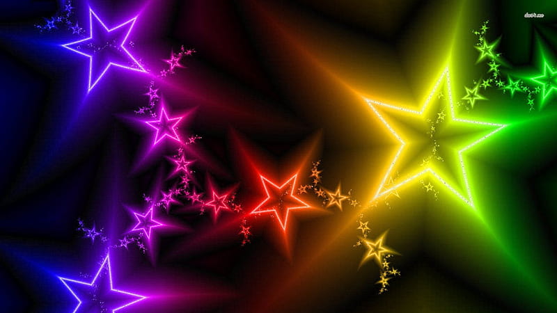 Colorful Stars in Christmas, pretty, colorful, wonderful, bonito, rainbow, xmas and new year, sparkle, overlapping, light, stars, amazing, lovely, striking, colors, love four seasons, creative pre-made, abstract, radius, jagged edge, brilliantly, spark, shining, tender touch, HD wallpaper