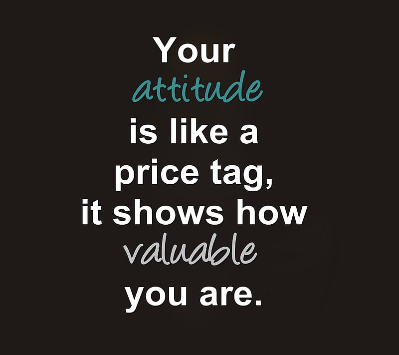 Attitude, cool, life, new, price, saying, tag, valuable, HD wallpaper