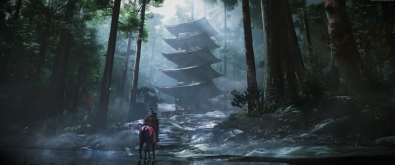 Video Games Video Game Art #tower #horse #samurai Ghost Of Tsushima # Ultrawide #ultra Wide K # # #des. Ghost Of Tsushima, Game Art, Tsushima, Ultra Wide 3440X1440 Gaming, HD wallpaper
