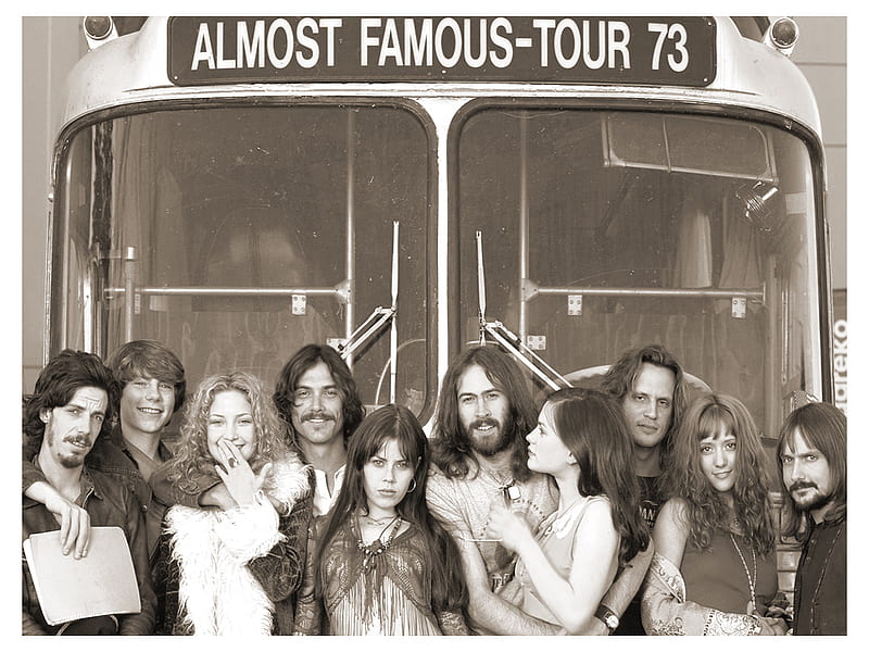 Almost Famous Tour 1973, truck, group, bus, people, HD wallpaper