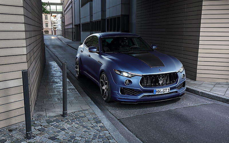 Novitec Maserati Levante Esteso, 2017 cars, luxury cars, blue Levante, tuning, Maserati, HD wallpaper