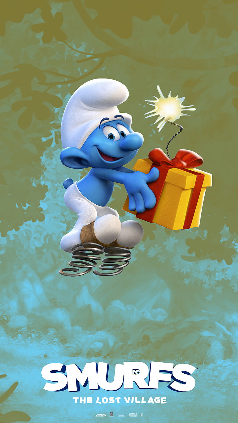 Smurf Gift, cartoon, show, kids, television, tv, HD phone wallpaper | Peakpx