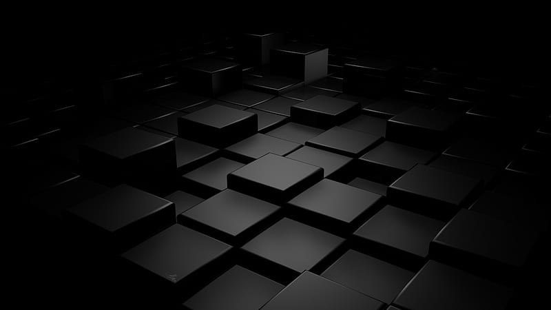 black cubes, 3D, HD wallpaper