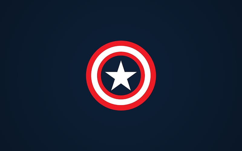 Captain America, Comics, Minimalist, HD wallpaper