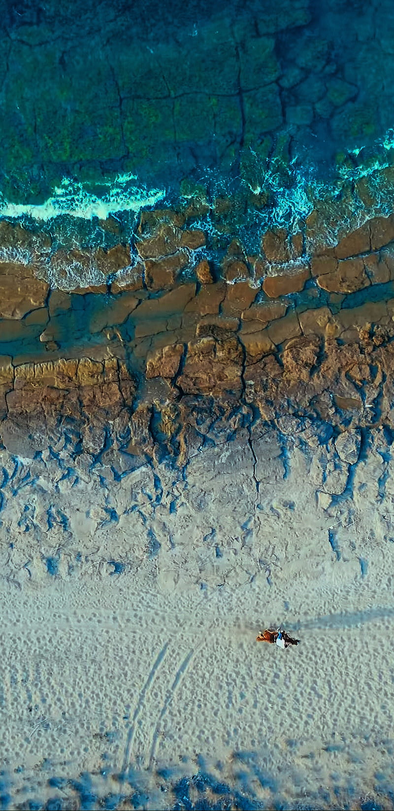 sea, blue, coral, edge, HD phone wallpaper