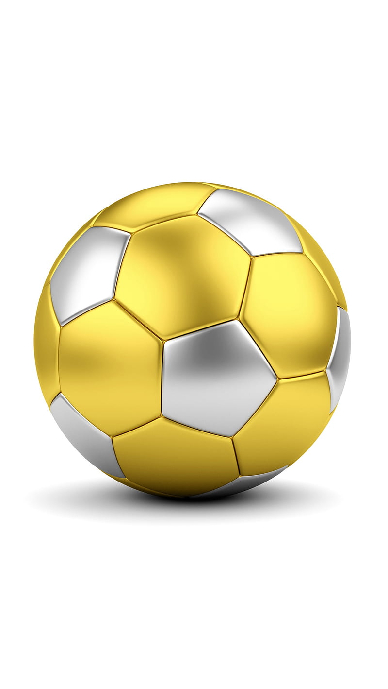 Gold Football, ball, football, gold, sport, HD phone wallpaper