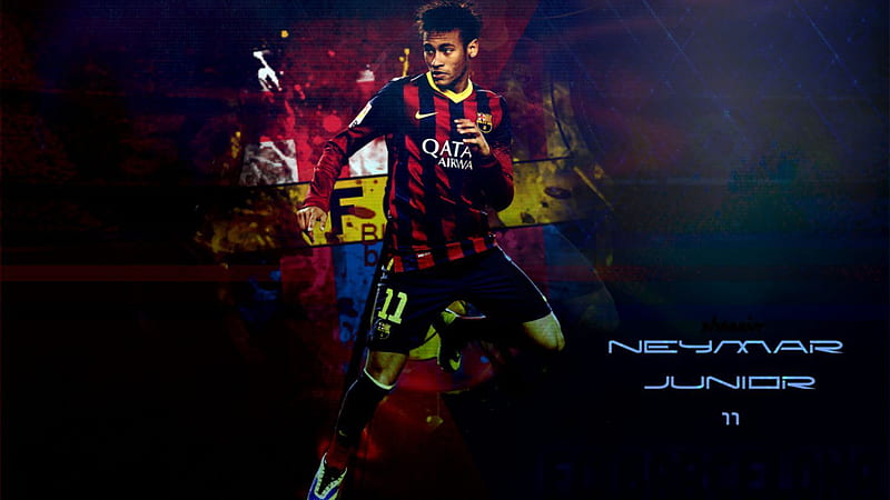Neymar Junior Is Wearing Red Blue Sports Dress Neymar, HD wallpaper