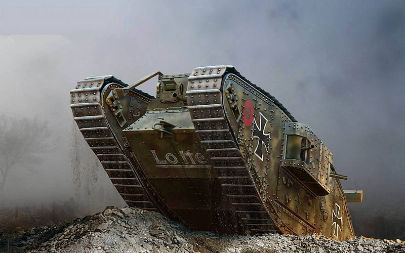 Mark IV, British tank, World War I, old military equipment, Mk IV, HD wallpaper