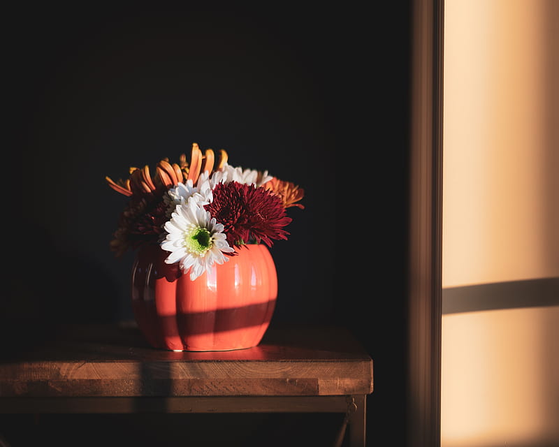 flowers, vase, bouquet, composition, HD wallpaper