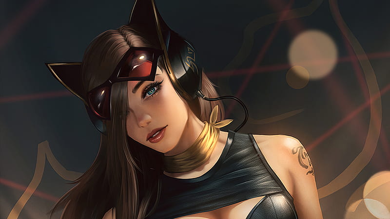 Catwoman Black Dress, catwoman, superheroes, artist, artwork, digital-art, HD wallpaper