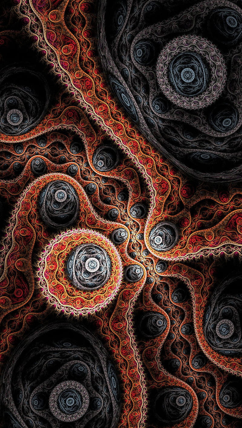 fractal, design, HD phone wallpaper