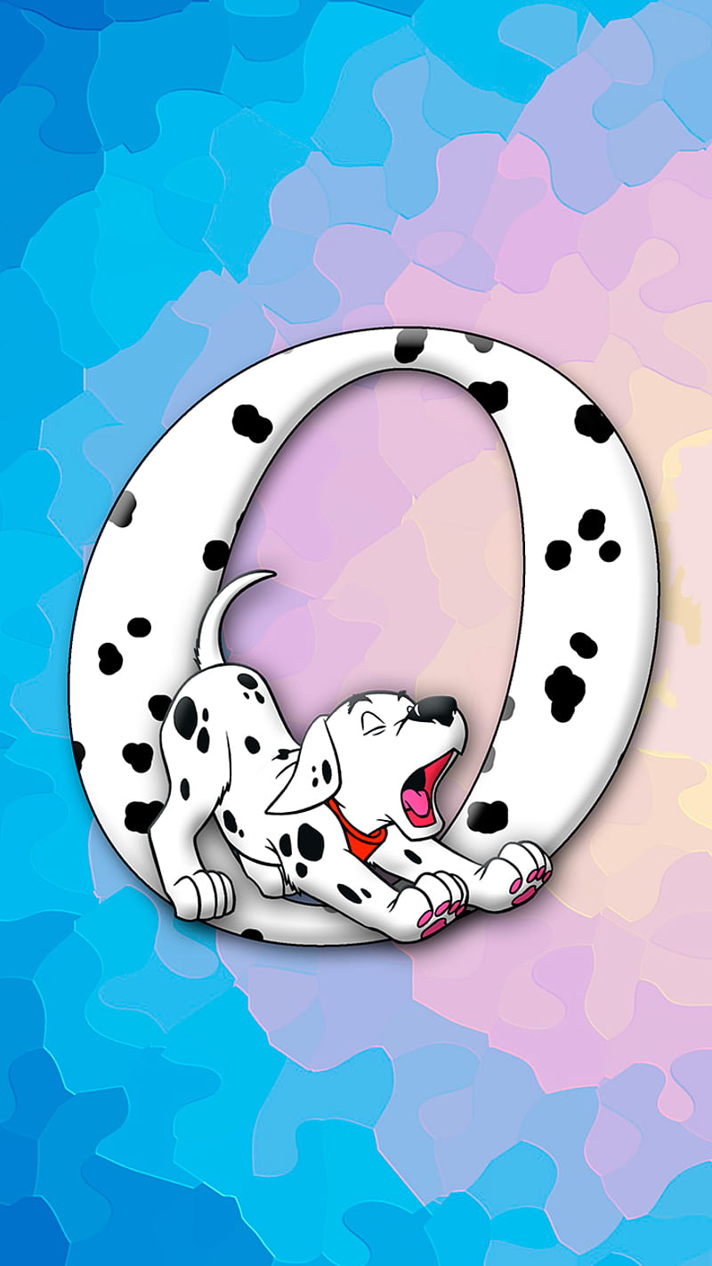 letter O dog, alphabet, cute, dalmatian, puppy, HD phone wallpaper