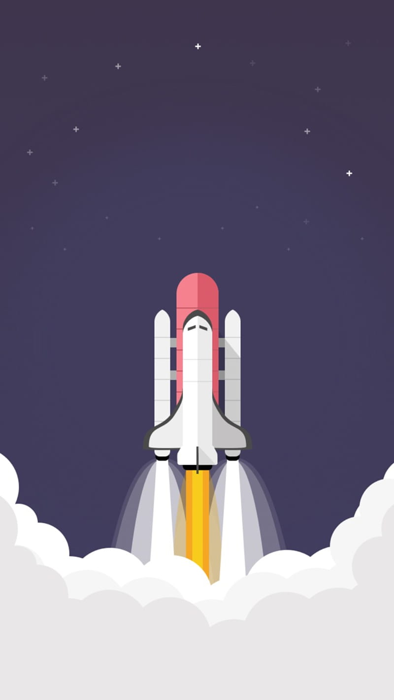 Rocket Launch, minimal, space, HD phone wallpaper
