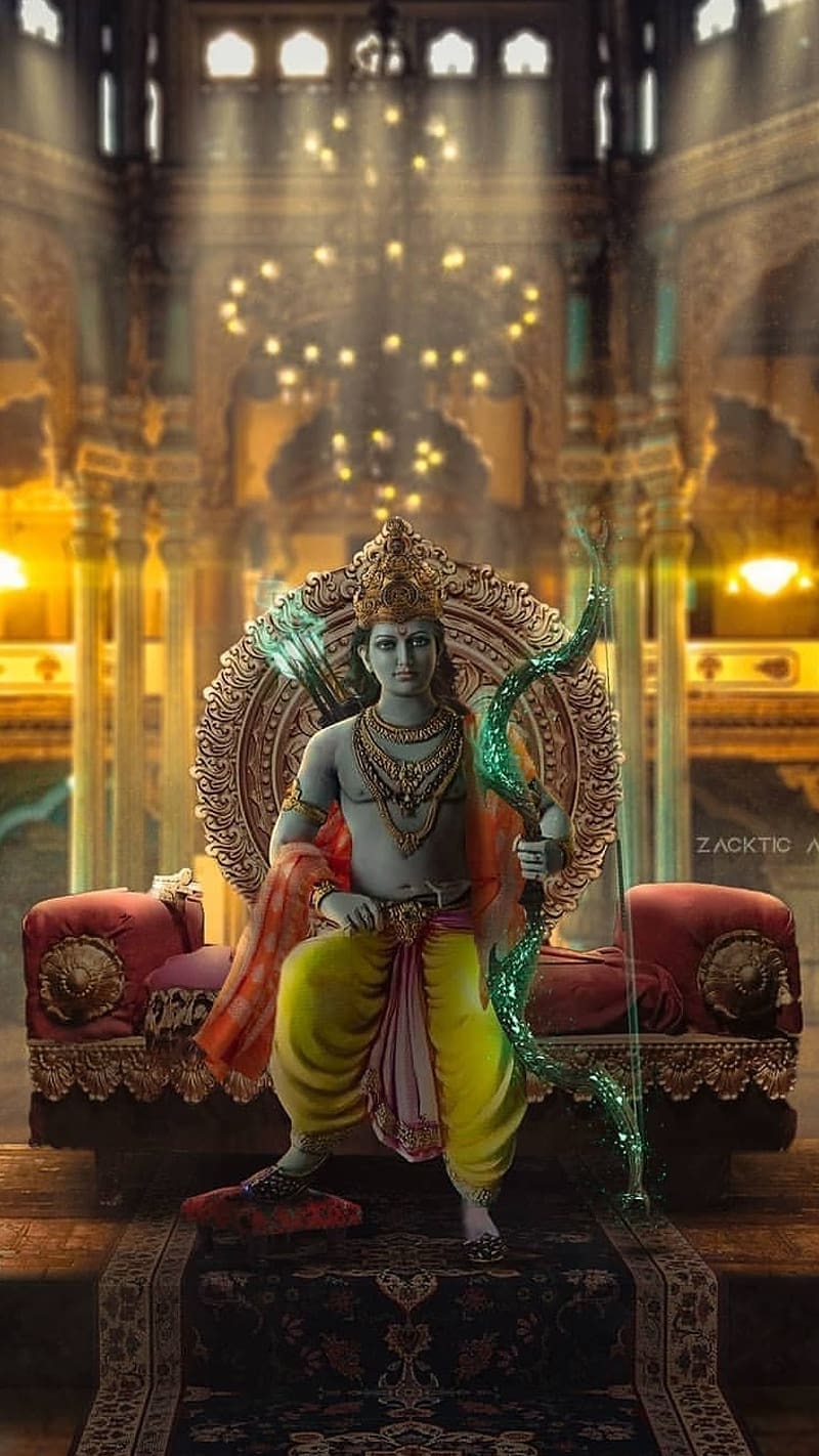 Jay Shri Ram, Animation, lord, god, bhakti, HD phone wallpaper