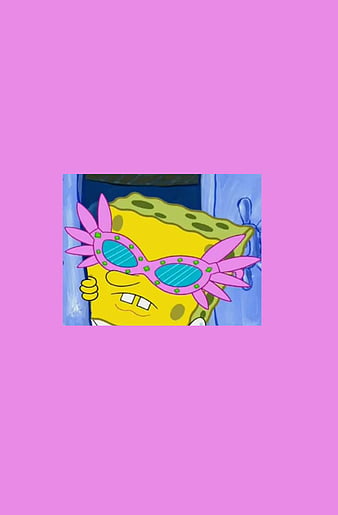 SpongeBob Fish, aesthetic, cute, meme, pink beret, smile