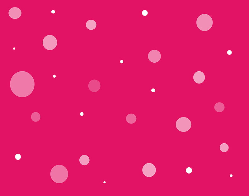 Fushia dots, fushia, dots, white, pink, HD wallpaper