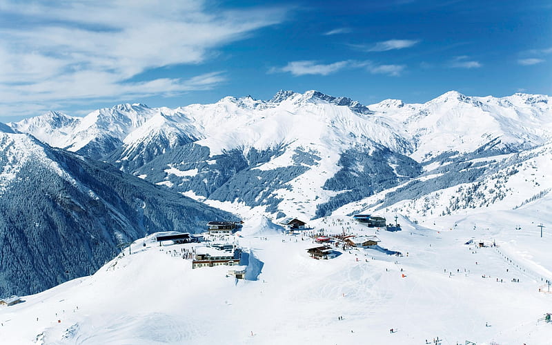 Beautiful Snowsacpe of Alps Alps Winter Lodgings - Alps Winter Vacation, HD wallpaper