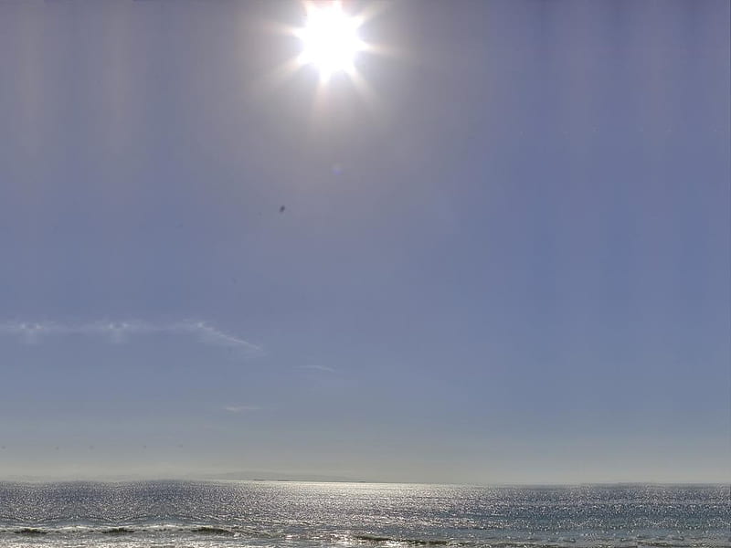 Suns at High Noon, sun, water, sky, ocean, HD wallpaper