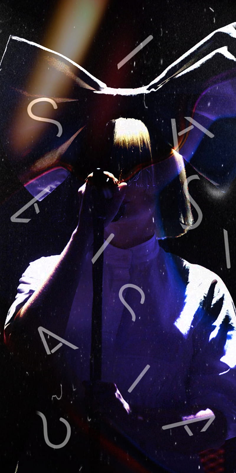 Sia letters v2, dark, sing, singer, HD phone wallpaper
