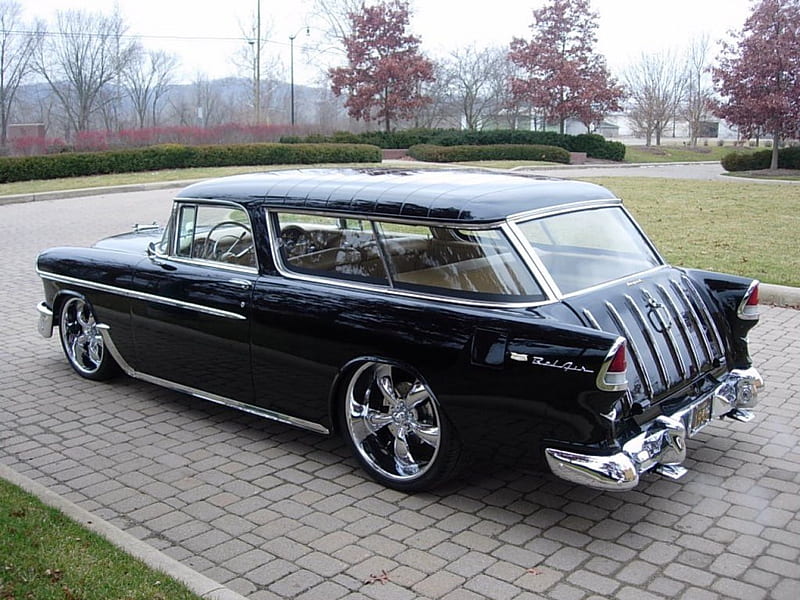 1955 Chevy Nomad, chevy, nomad, wagon, car, HD wallpaper