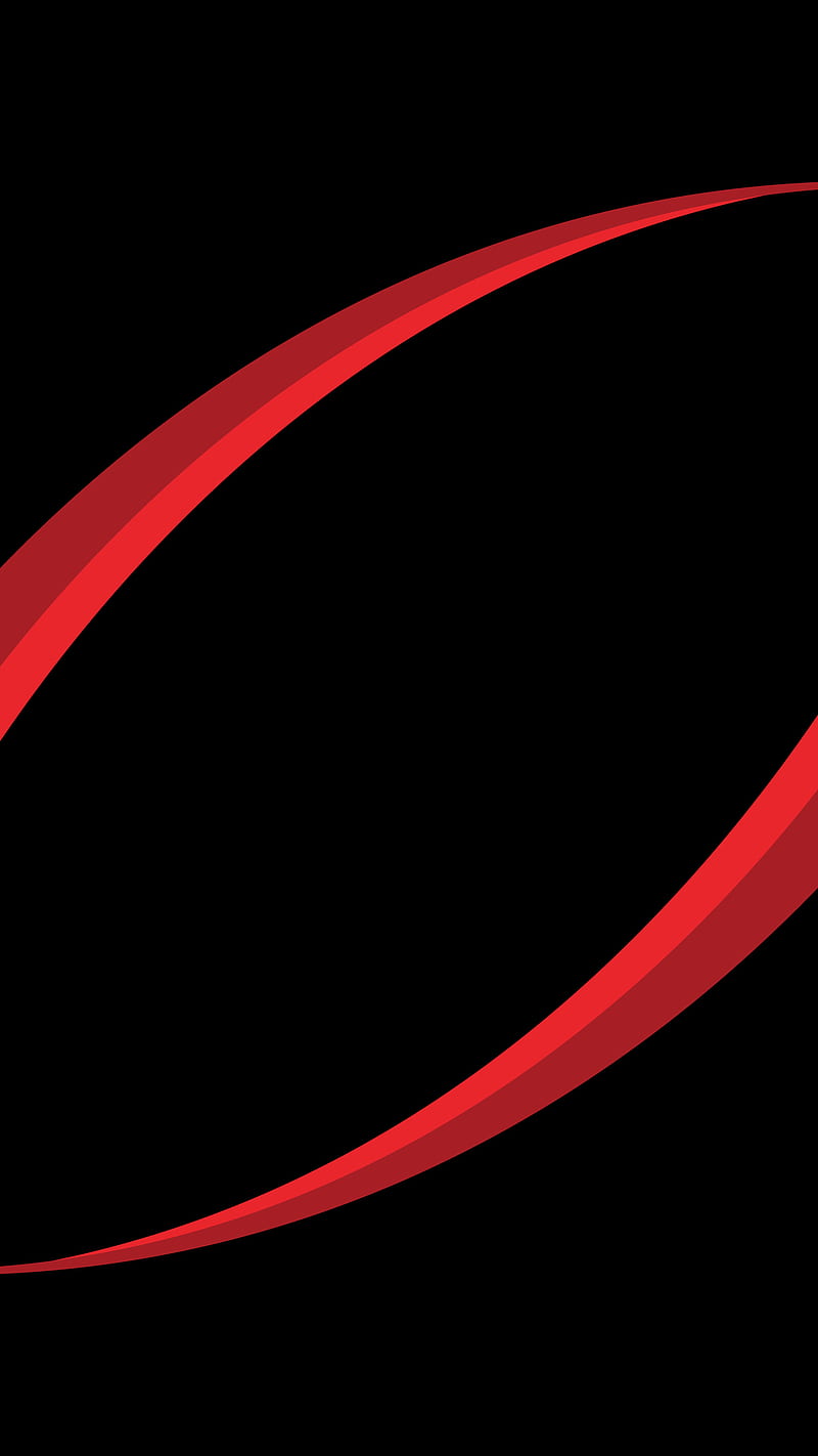 Simple Abstract Design, Waves, black, flat, modern, red, shape, HD phone wallpaper