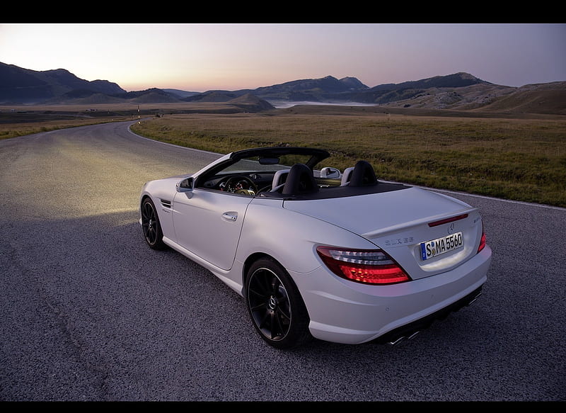 2012 Mercedes-Benz SLK 55 AMG - Rear, car, HD wallpaper | Peakpx