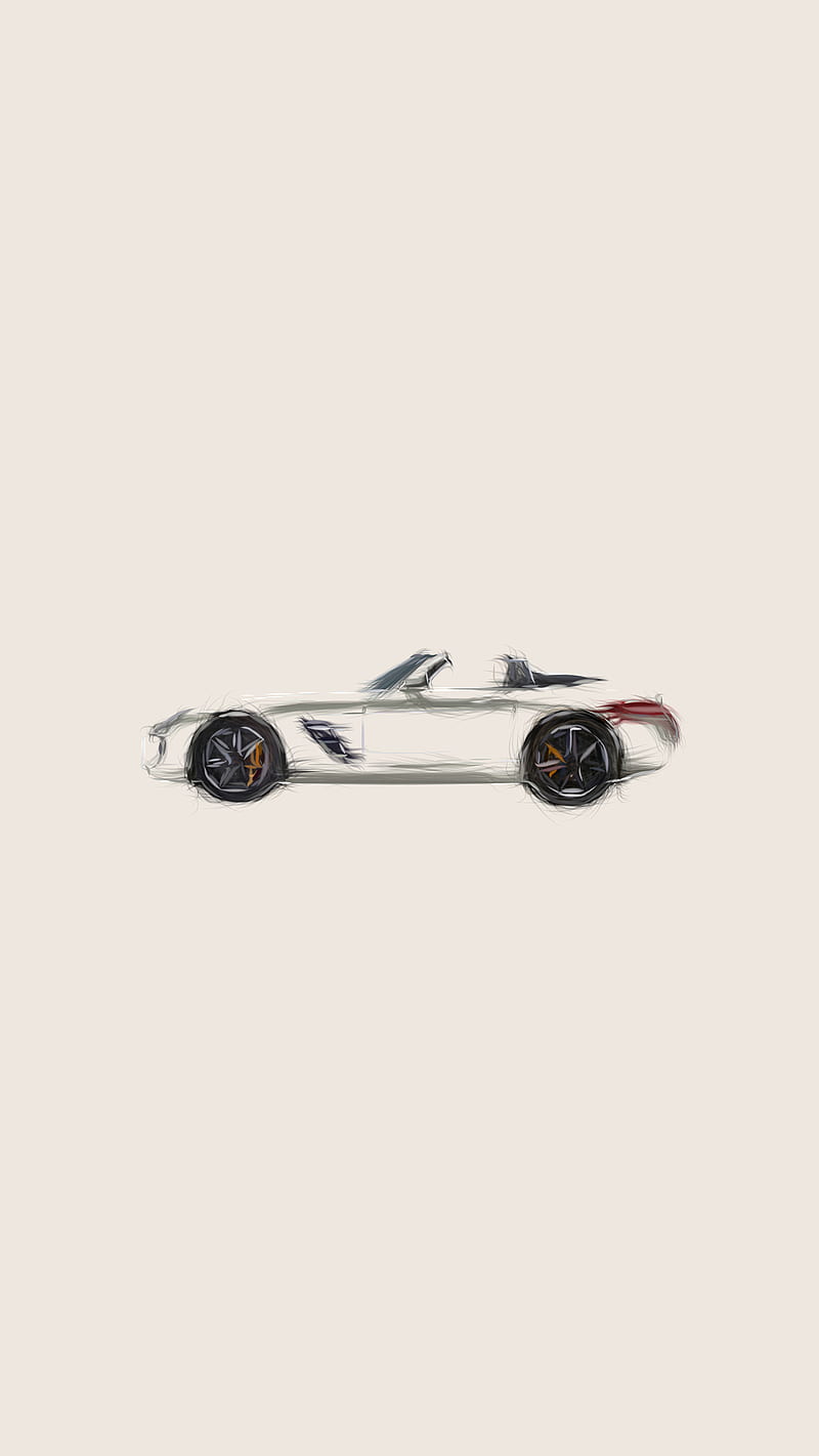Mercedes iconic car new, agile, amazing, bonito, drawing, expensive, supercar, wheels, HD phone wallpaper