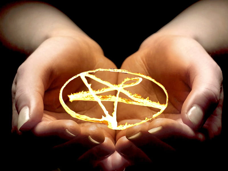 PENTAGRAM for SWEETWITCHY, flame, symbol, Witchcraft, Witch, star, HD wallpaper
