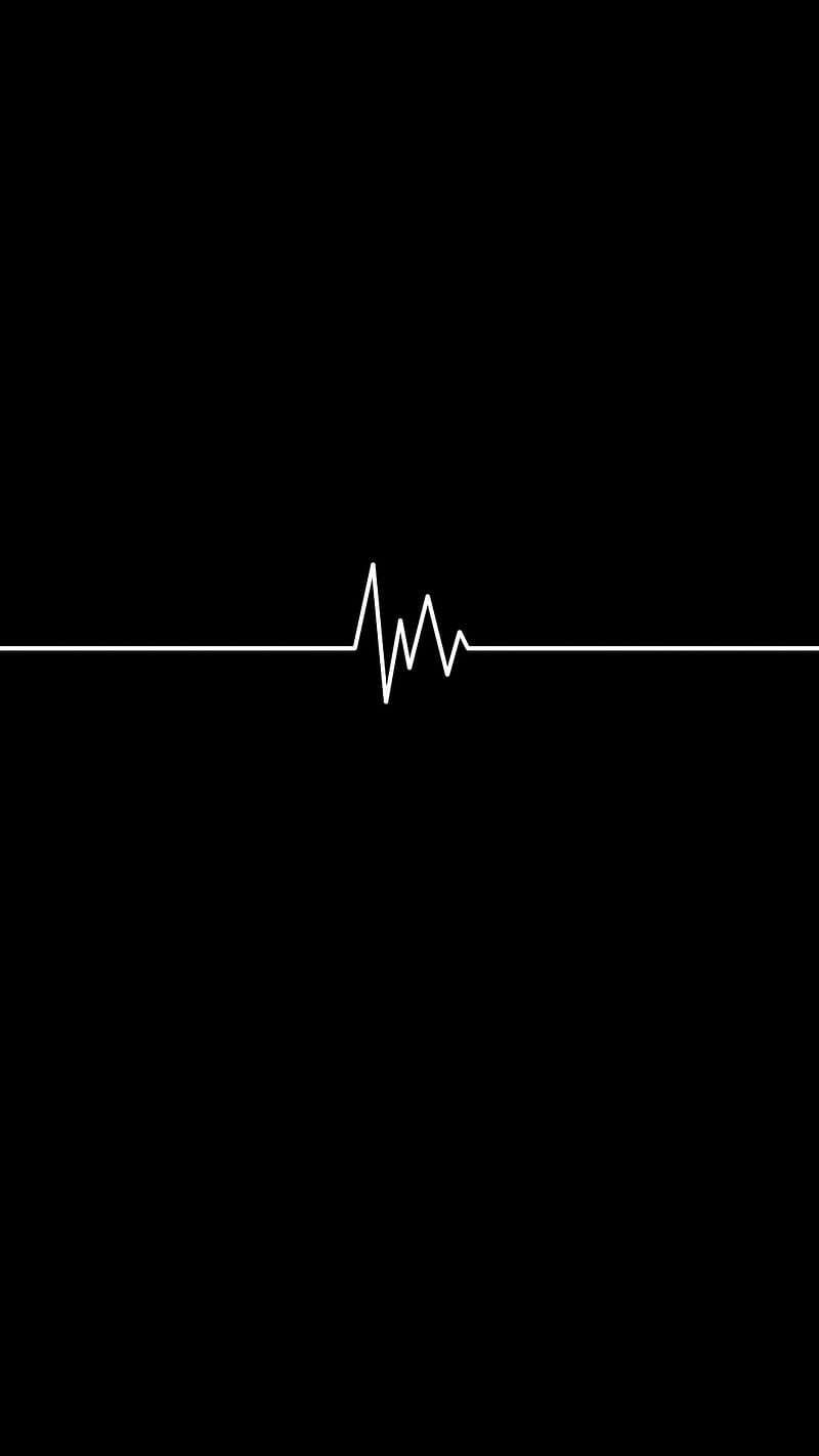 Heart beat, black, white, HD phone wallpaper | Peakpx