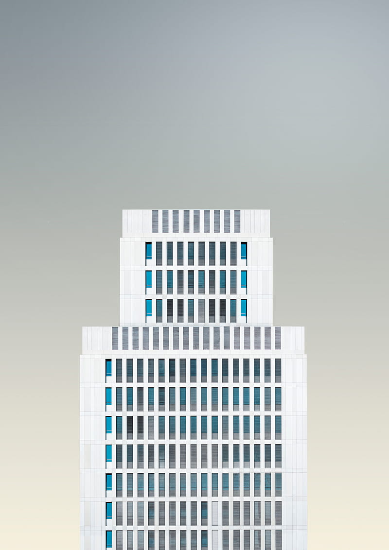 building, architecture, minimalism, white, HD phone wallpaper
