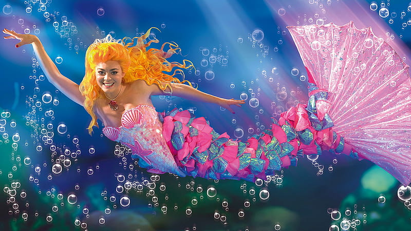 Happy Mermaid, pretty, underwater, art, mermaid, bonito, woman, graphy ...