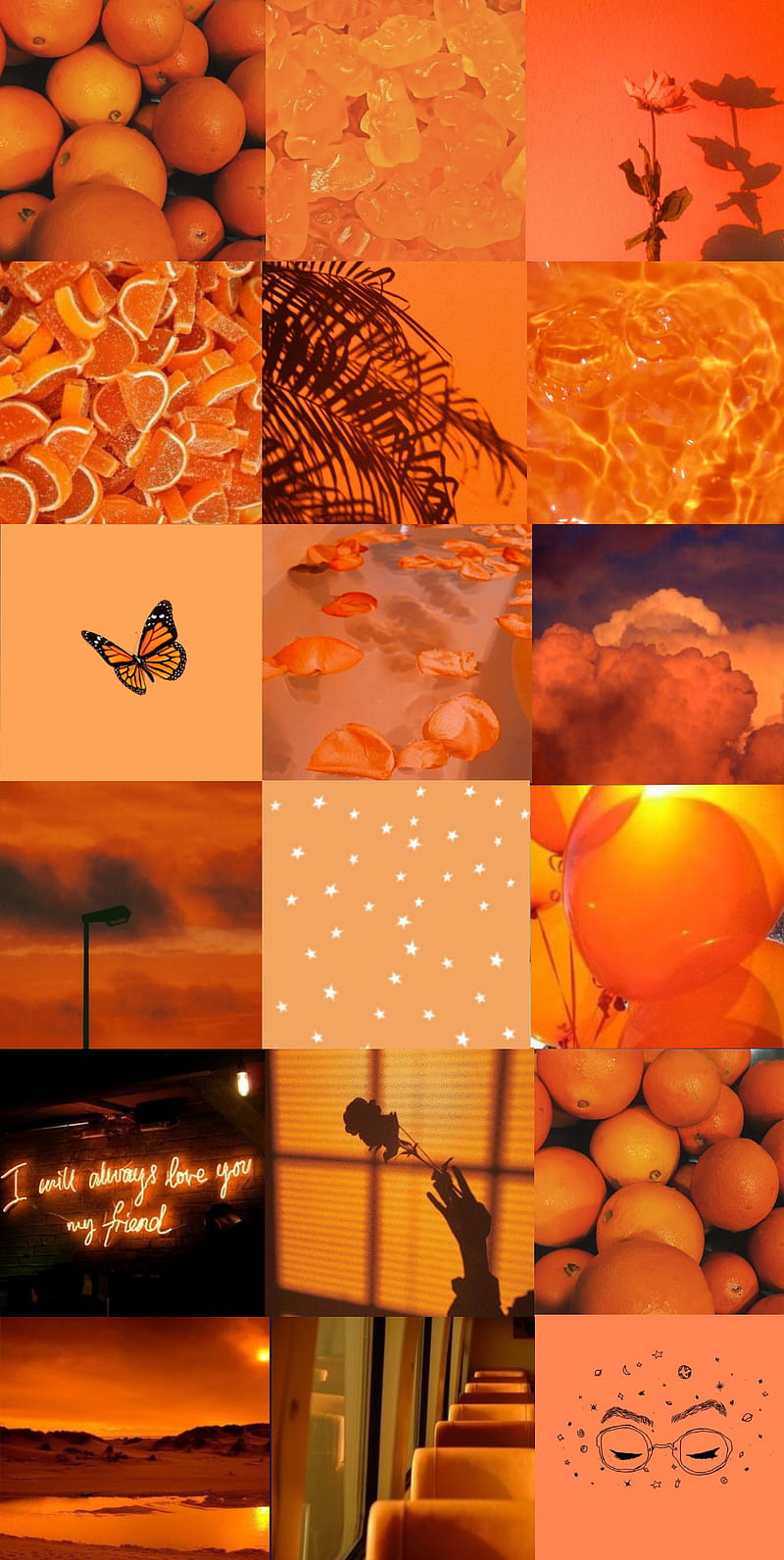 Estética naranja, color, Fondo de pantalla de teléfono HD | Peakpx