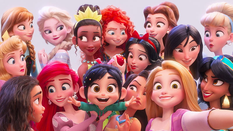 Disney girls, rapunzel, elsa, aurora, belle, mulan, cinderella, baby, cute, fantasy, all, ariel, girl, merida, tiana, princess, disney, HD wallpaper